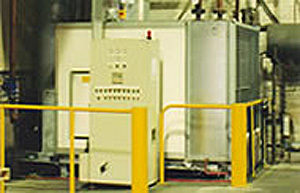 warehouse air handling unit with control panel